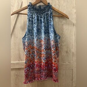 Crosby Smocked Ombré Print Sleeveless Top – Size S